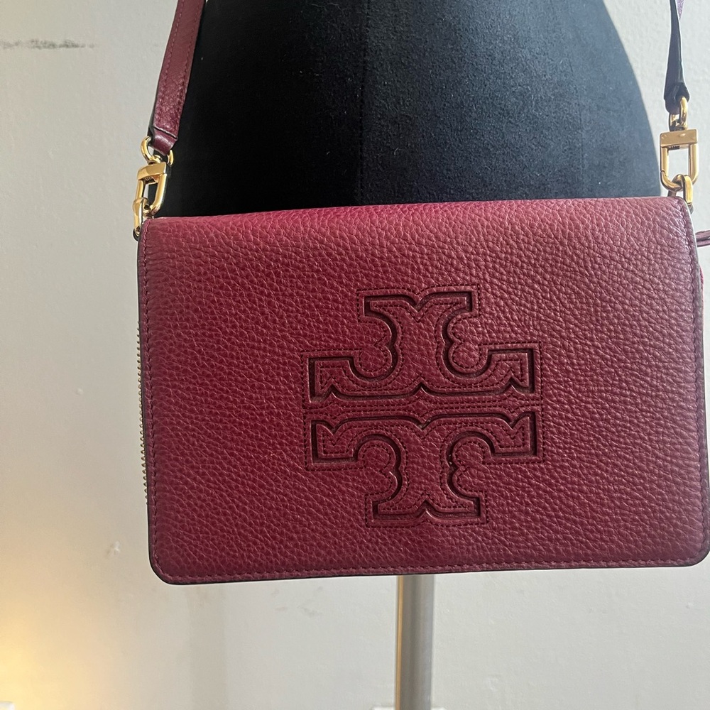 Tory Burch Burgundy Crossbody Bag
